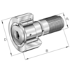 Stud type cam follower Cylindrical Full Complement Cylindrical Roller With sealing NUKR35-X-A-NMT